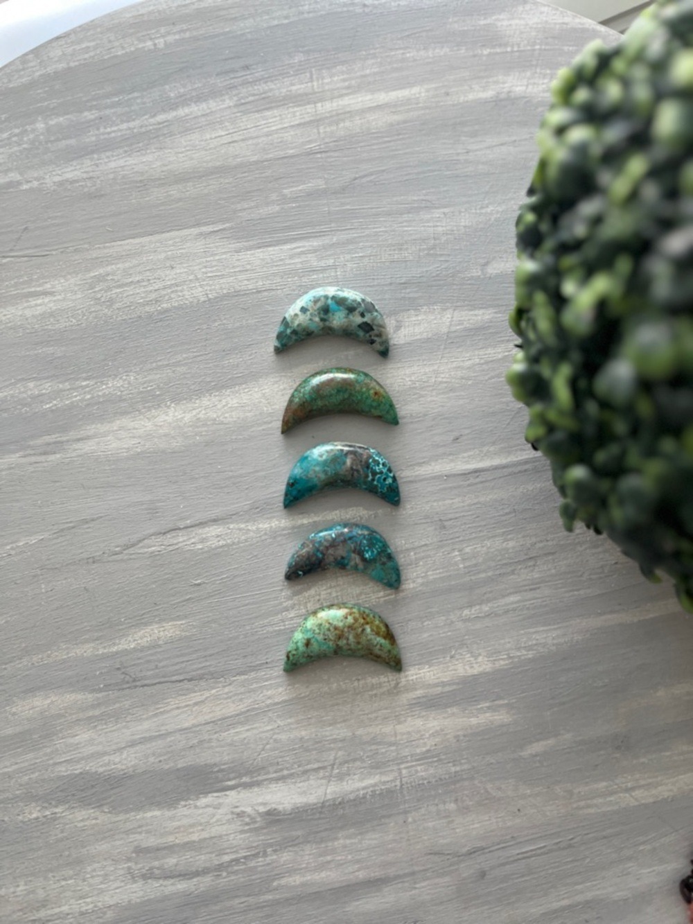 Chrysocolla moon
